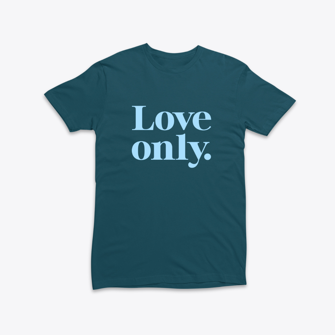Damen T-Shirt slim fit stretchy "LOVE ONLY"