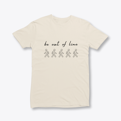 Damen T-Shirt slim fit stretchy "BE OUT OF LINE"