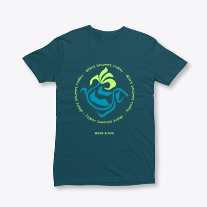 Damen T-Shirt slim fit stretchy "DESIRE BECOMES REALITY"