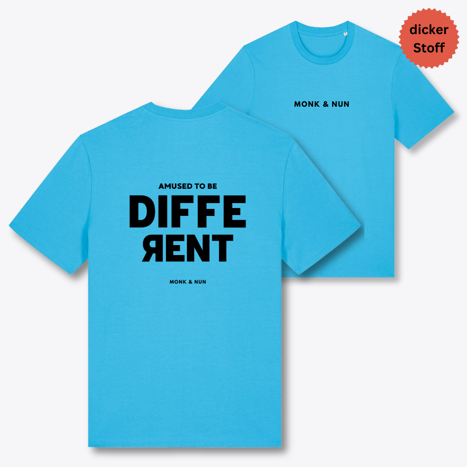 Unisex T-Shirt "AMUSED TO BE DIFFERENT" Bio-Baumwolle