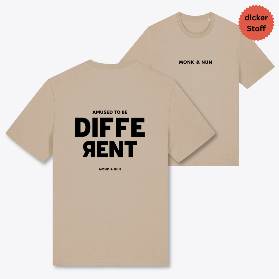 Unisex T-Shirt "AMUSED TO BE DIFFERENT" Bio-Baumwolle