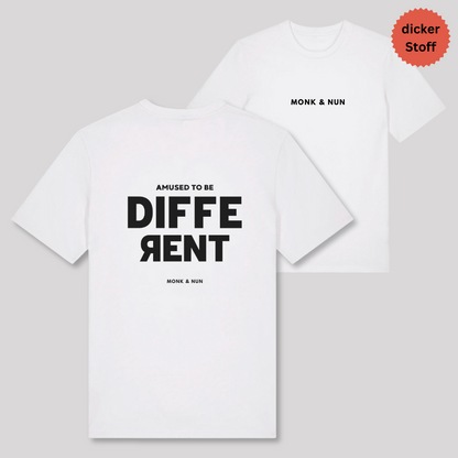 Unisex T-Shirt "AMUSED TO BE DIFFERENT" Bio-Baumwolle