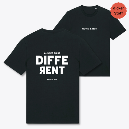 Unisex T-Shirt "AMUSED TO BE DIFFERENT" Bio-Baumwolle