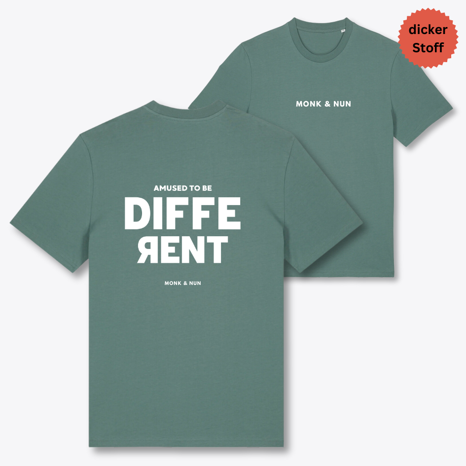 Unisex T-Shirt "AMUSED TO BE DIFFERENT" Bio-Baumwolle