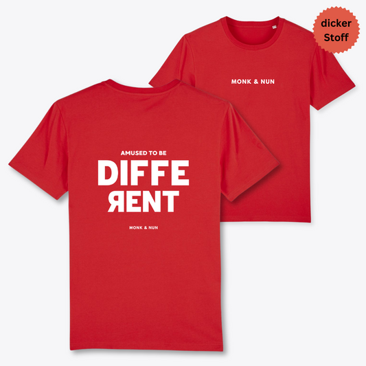 Unisex T-Shirt "AMUSED TO BE DIFFERENT" Bio-Baumwolle