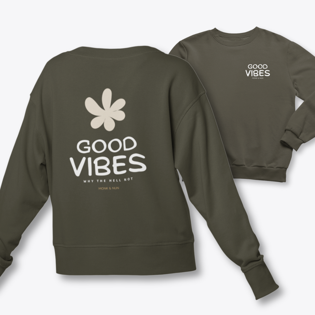 Damen Sweater regular fit "GOOD VIBES"