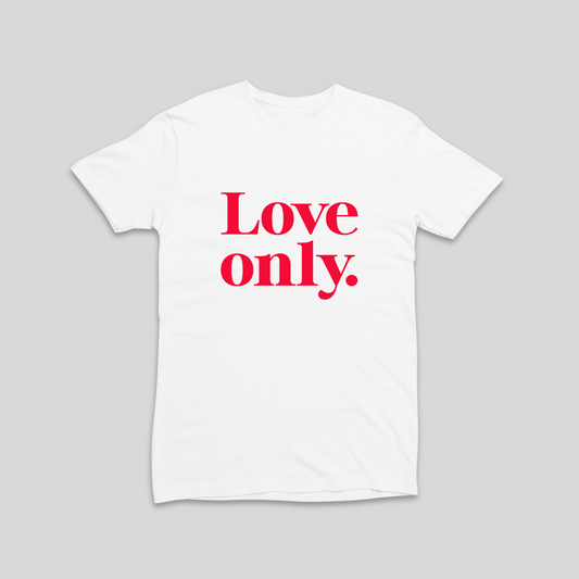 Damen T-Shirt slim fit stretchy "LOVE ONLY"