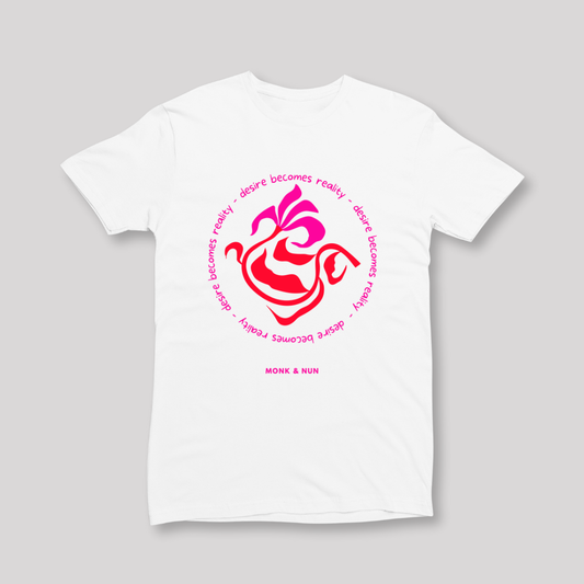 Damen T-Shirt slim fit stretchy "DESIRE BECOMES REALITY"