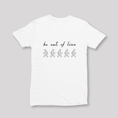 Damen T-Shirt slim fit stretchy "BE OUT OF LINE"