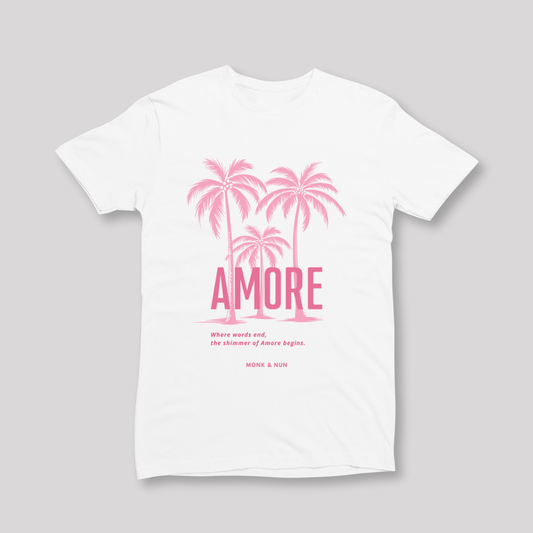 Damen T-Shirt slim fit stretchy "AMORE"