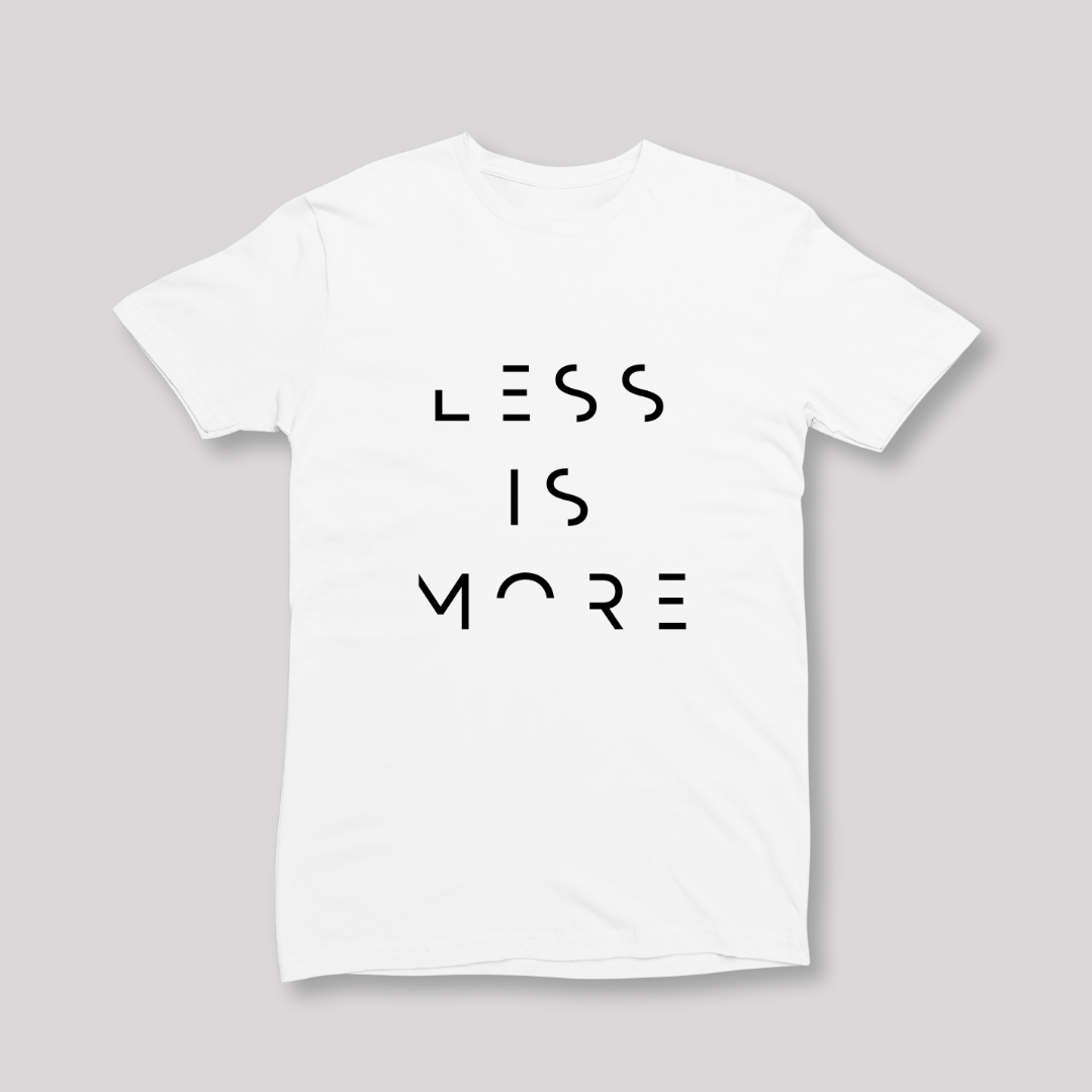 Damen T-Shirt slim fit stretchy "LESS IS MORE"
