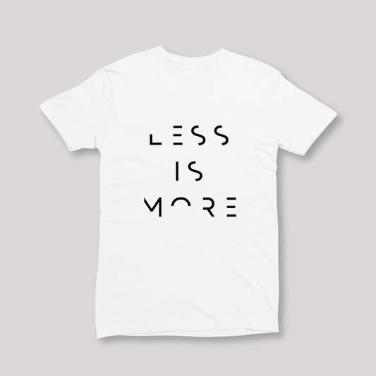 Damen T-Shirt slim fit stretchy "LESS IS MORE"