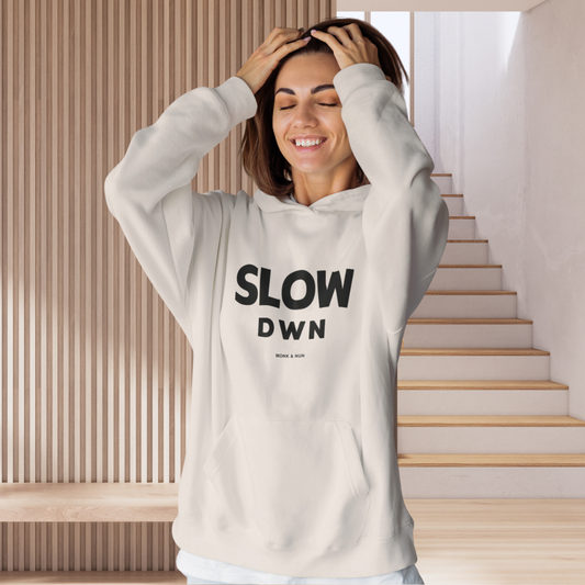 Damen Hoodie regular fit "SLOW DOWN"