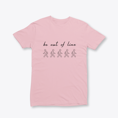 Damen T-Shirt slim fit stretchy "BE OUT OF LINE"