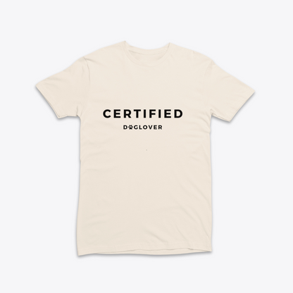 Damen T-Shirt slim fit stretchy "CERTIFIED DOGLOVER"