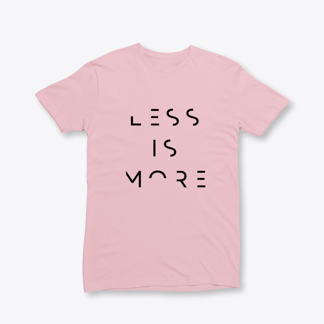 Damen T-Shirt slim fit stretchy "LESS IS MORE"