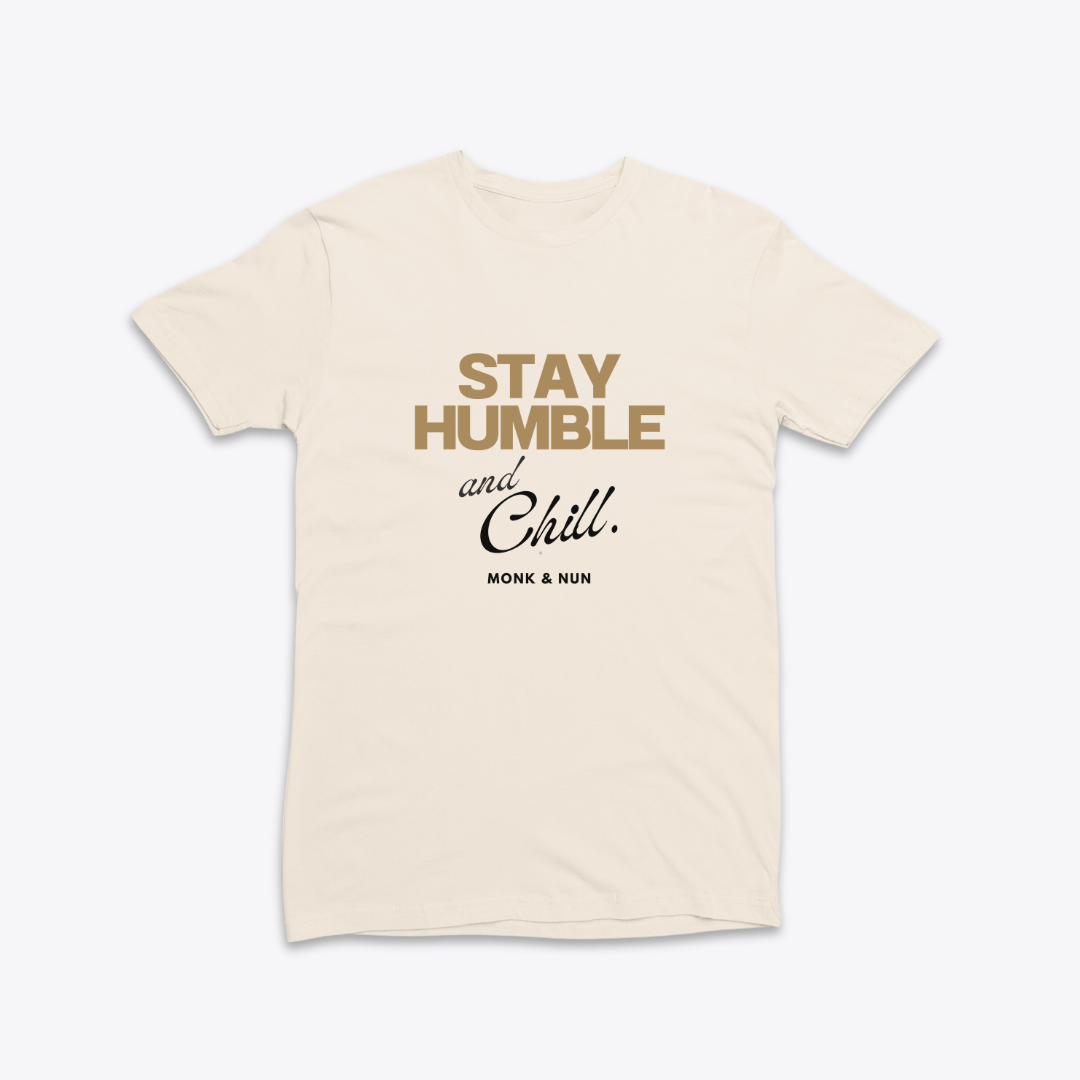 Damen T-Shirt slim fit stretchy "STAY HUMBE AND CHILL"