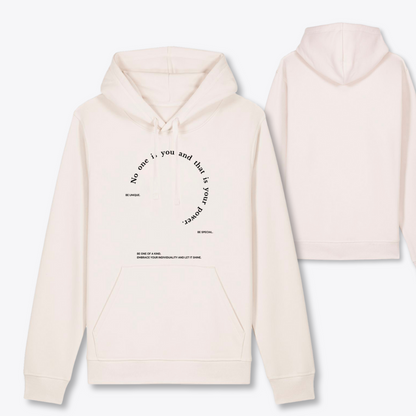 Damen Hoodie regular fit "NO ONE IS YOU AND THAT IS YOUR POWER"