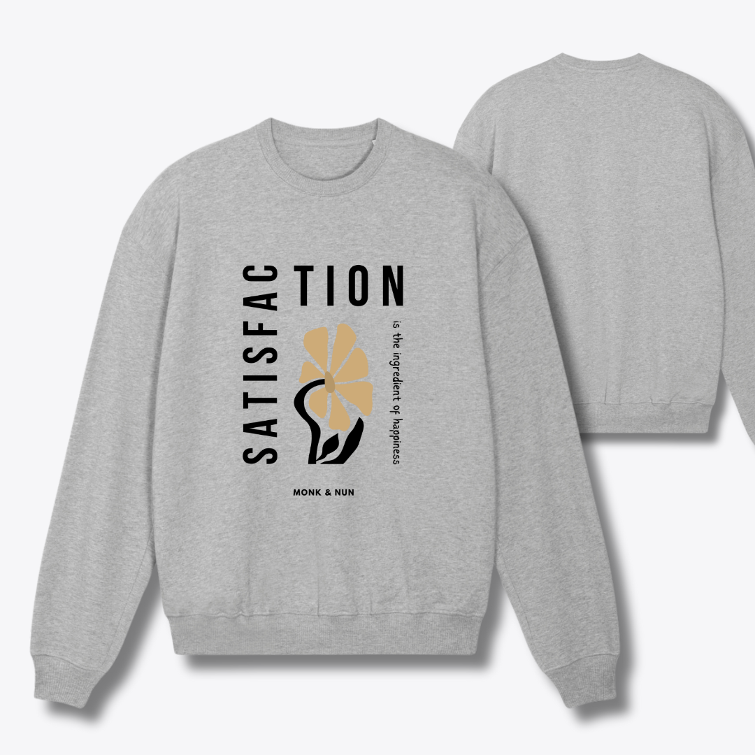 Damen Sweater oversized fit "SATISFACTION" 100% Bio-Baumwolle