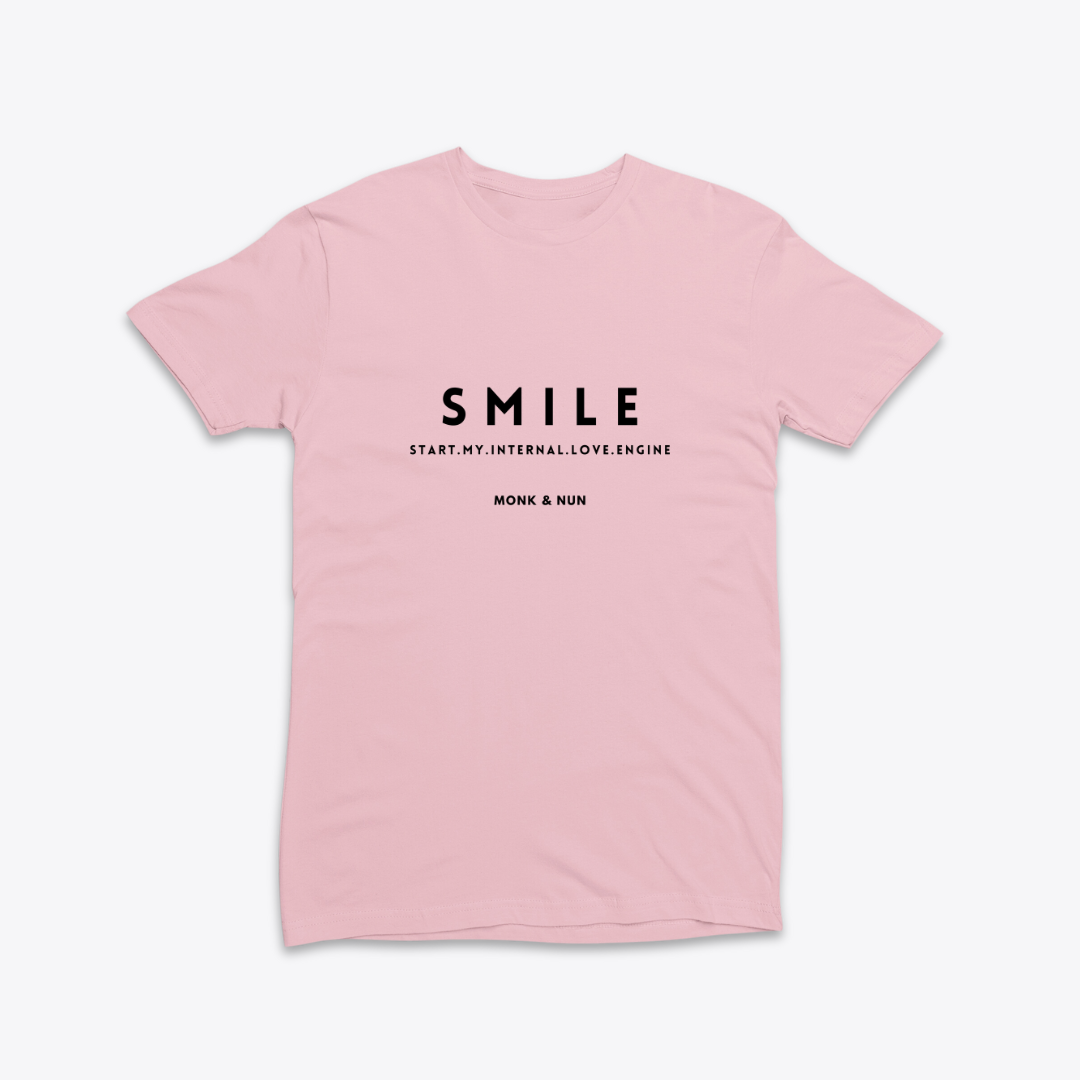 Damen T-Shirt slim fit stretchy "SMILE - START MY INTERNAL LOVE ENGINE"