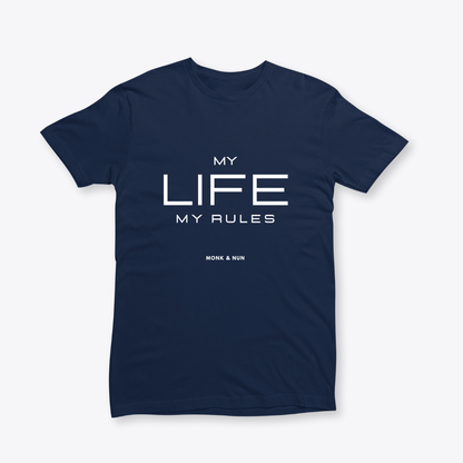 Damen T-Shirt slim fit stretchy "MY LIFE MY RULES"
