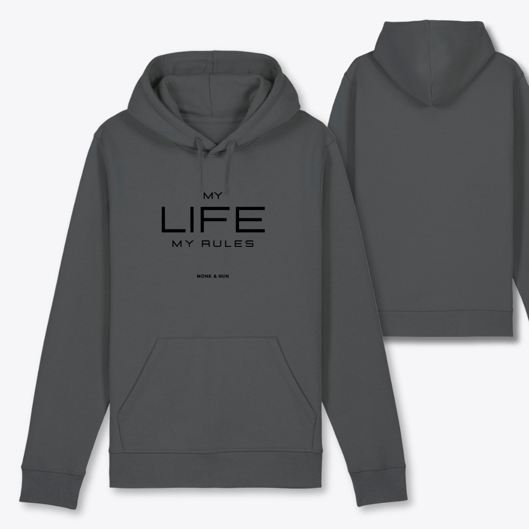 Damen Hoodie regular fit "MY LIFE MY RULES"