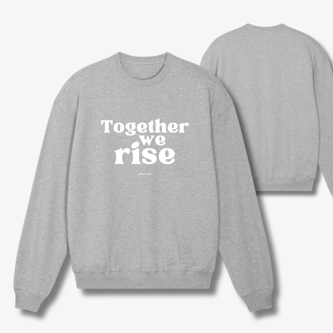 Damen Sweater oversized fit "TOGETHER WE RISE"