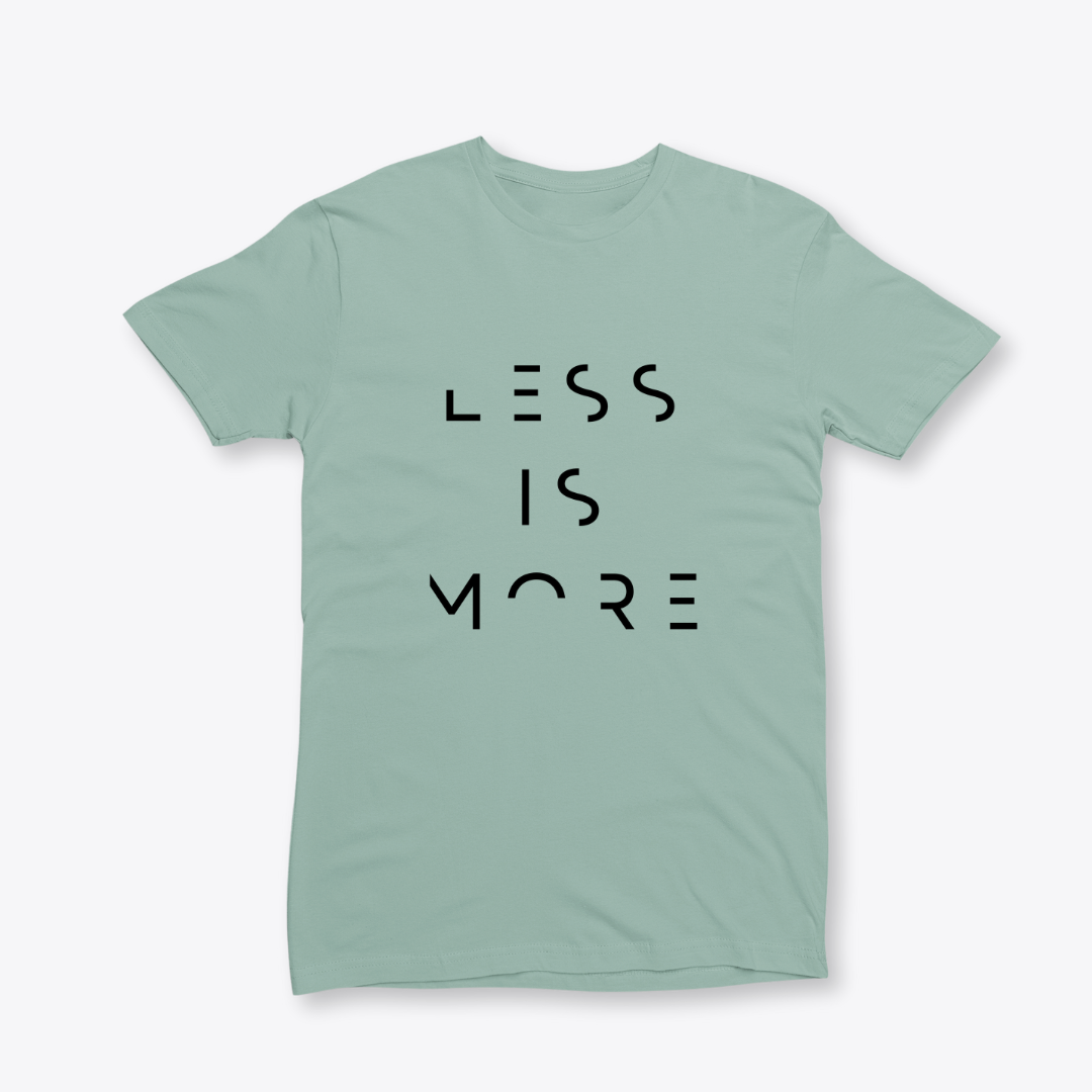 Damen T-Shirt slim fit stretchy "LESS IS MORE"