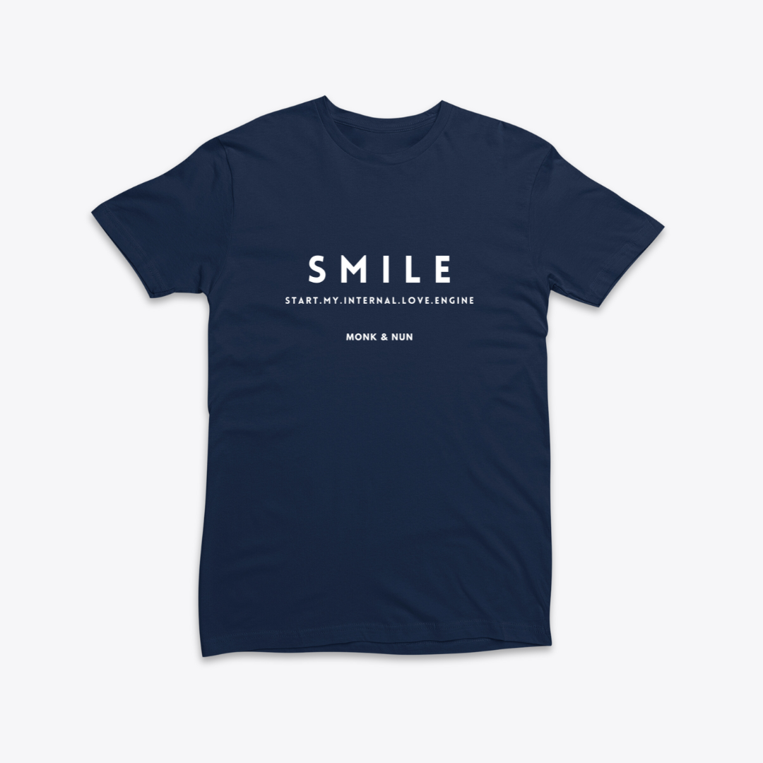 Damen T-Shirt slim fit stretchy "SMILE - START MY INTERNAL LOVE ENGINE"