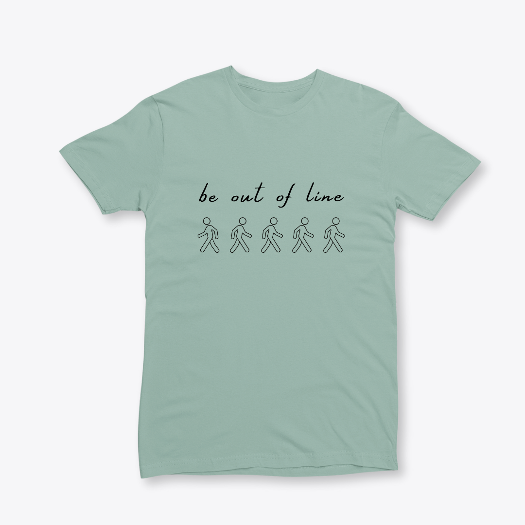 Damen T-Shirt slim fit stretchy "BE OUT OF LINE"