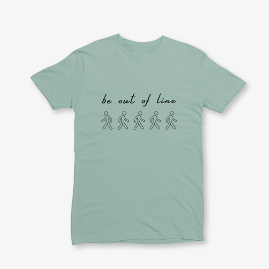 Damen T-Shirt slim fit stretchy "BE OUT OF LINE"