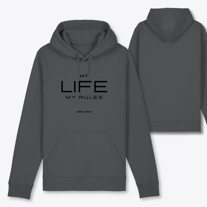 Bio Hoodie Unisex "MY LIFE MY RULES"