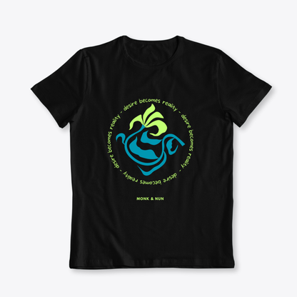 Damen T-Shirt slim fit stretchy "DESIRE BECOMES REALITY"