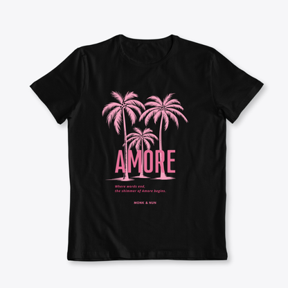 Damen T-Shirt slim fit stretchy "AMORE"