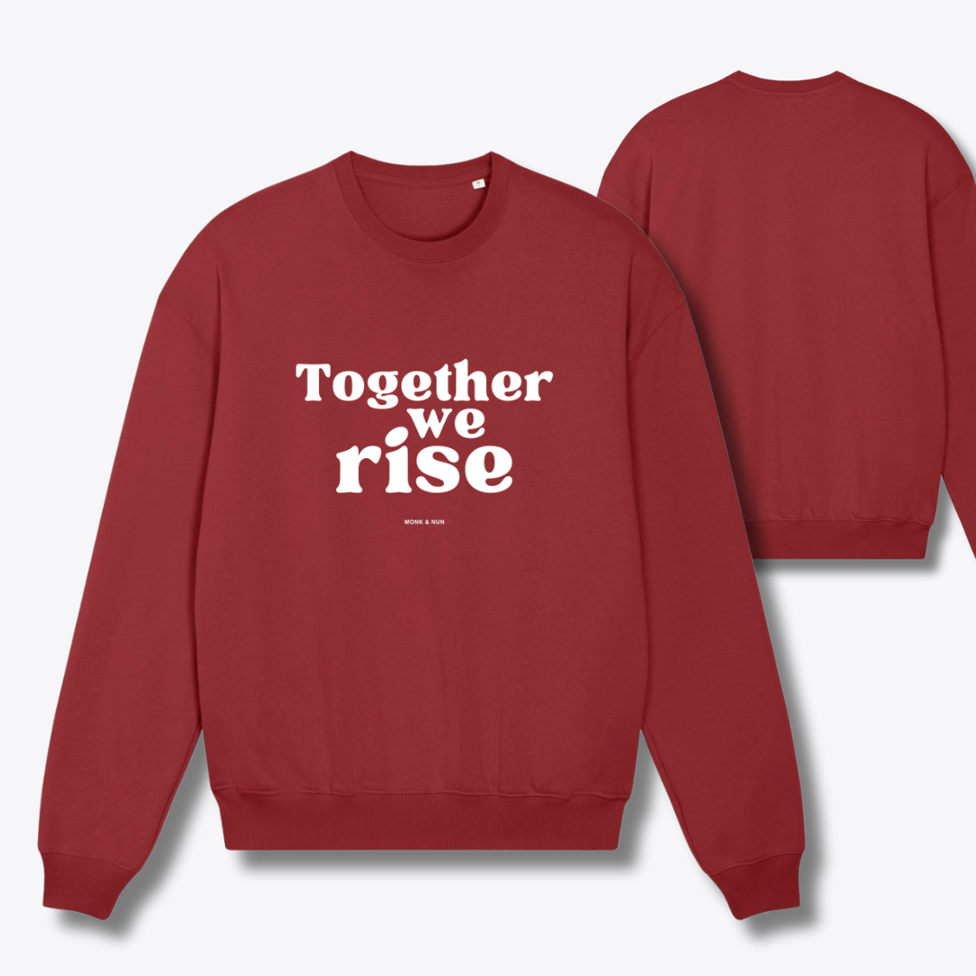 Damen Sweater oversized fit "TOGETHER WE RISE"