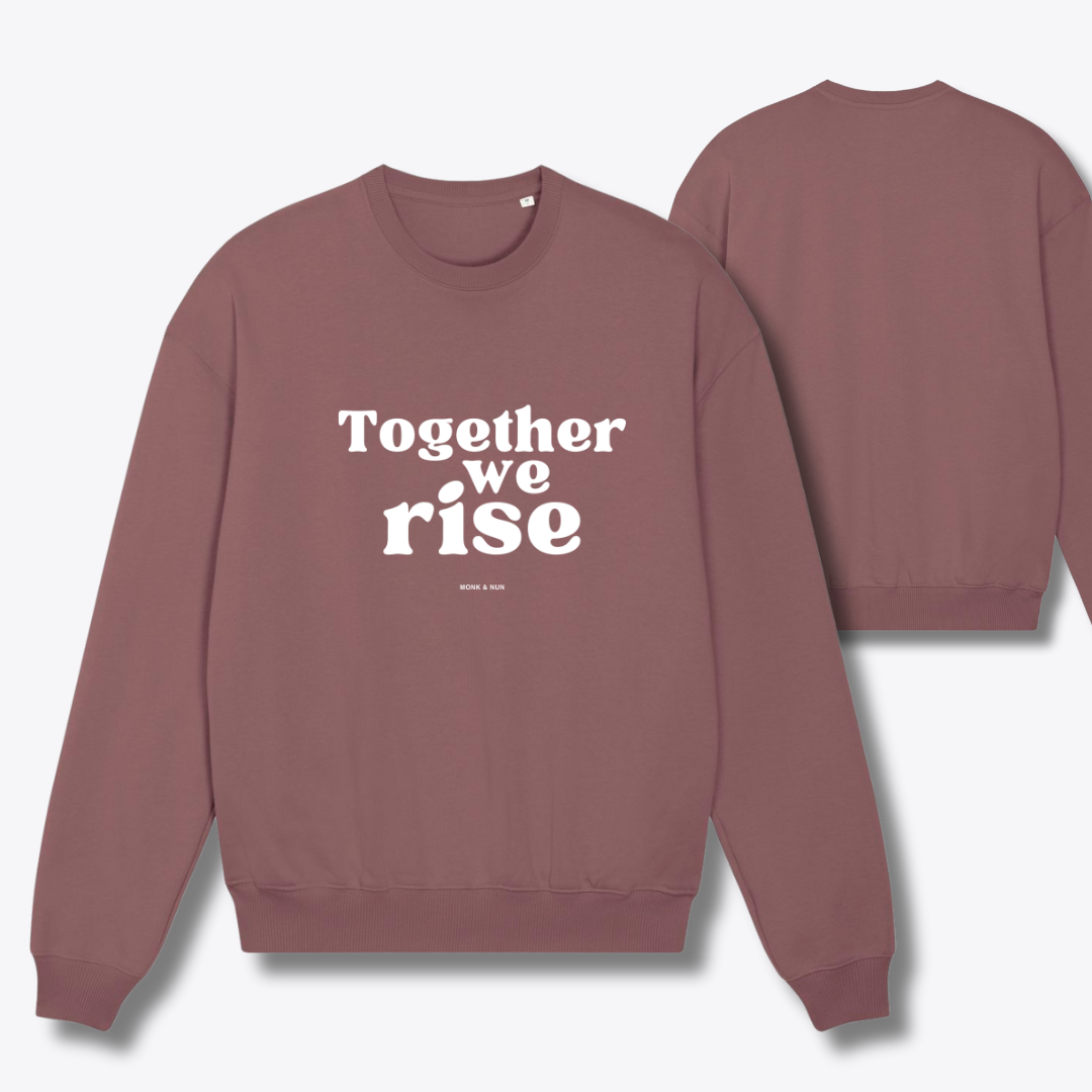 Damen Sweater oversized fit "TOGETHER WE RISE"