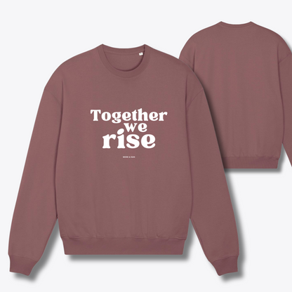 Damen Sweater oversized fit "TOGETHER WE RISE"
