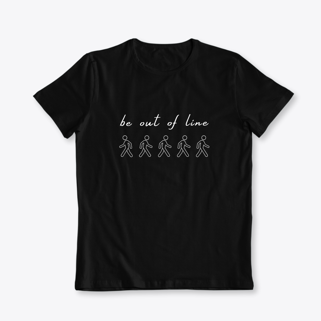 Damen T-Shirt slim fit stretchy "BE OUT OF LINE"