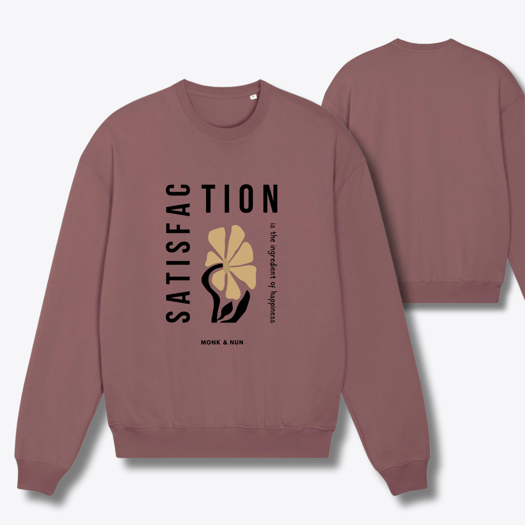 Damen Sweater oversized fit "SATISFACTION" 100% Bio-Baumwolle