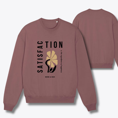 Damen Sweater oversized fit "SATISFACTION" 100% Bio-Baumwolle