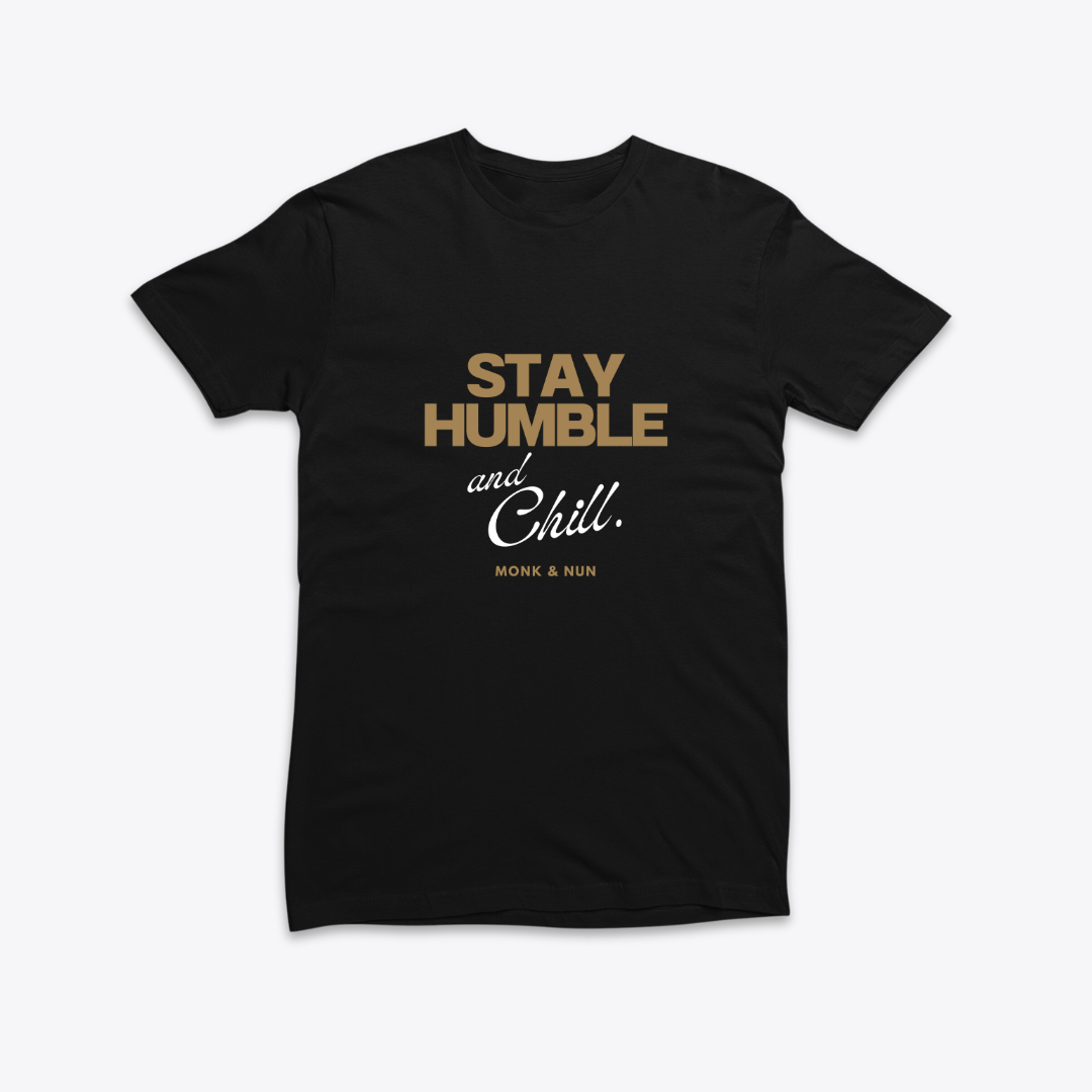 Damen T-Shirt slim fit stretchy "STAY HUMBE AND CHILL"