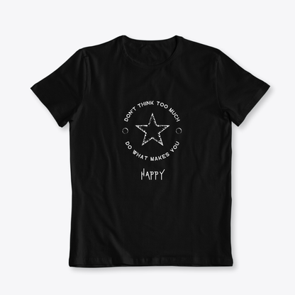 Damen T-Shirt slim fit stretchy "DON'T THINK TOO MUCH"
