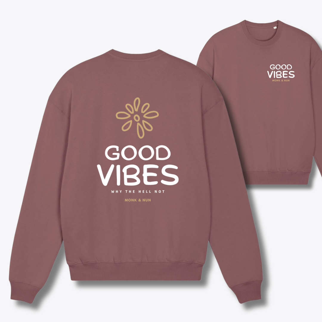 Damen Sweater oversized fit "GOOD VIBES"