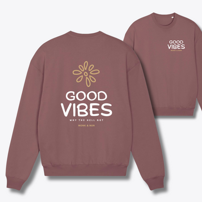 Damen Sweater oversized fit "GOOD VIBES"
