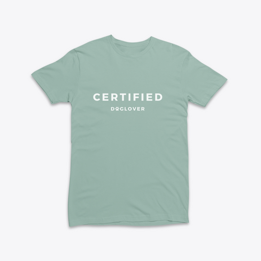 Damen T-Shirt slim fit stretchy "CERTIFIED DOGLOVER"