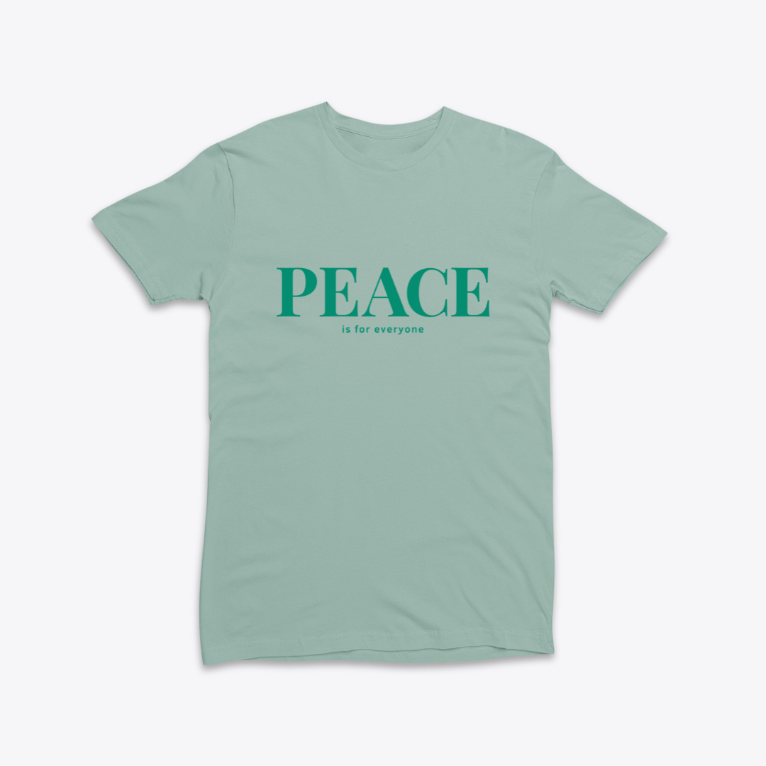 Damen T-Shirt slim fit stretchy "PEACE IS FOR EVERYONE"