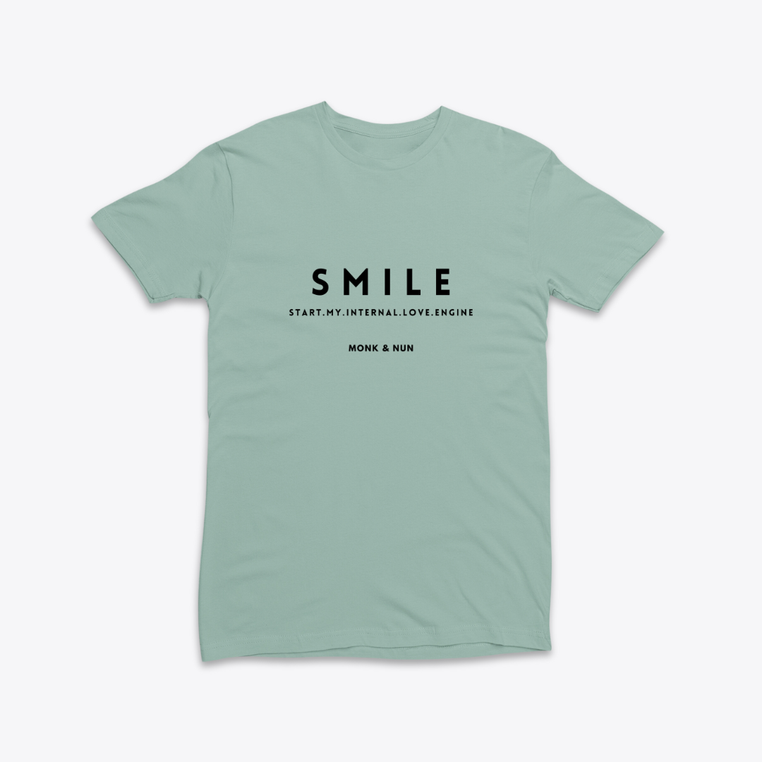 Damen T-Shirt slim fit stretchy "SMILE - START MY INTERNAL LOVE ENGINE"