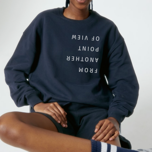 Damen Sweater oversized fit "FROM ANOTHER POINT OF VIEW"