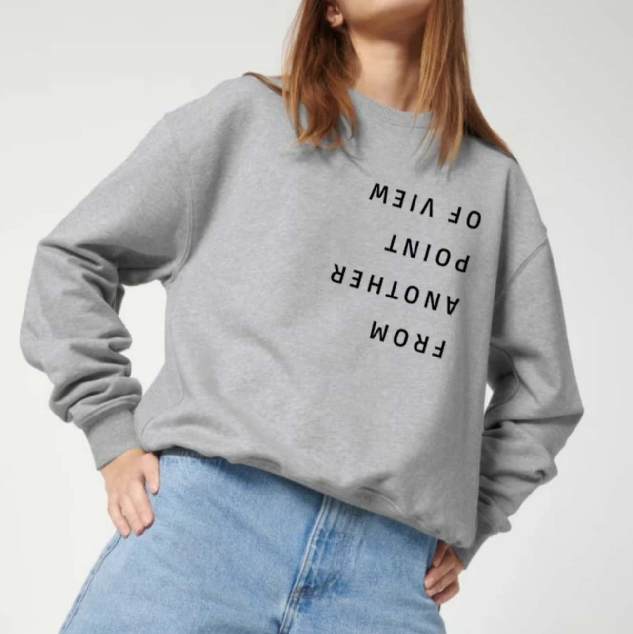 BD-Damen Sweater oversized fit "FROM ANOTHER POINT OF VIEW"