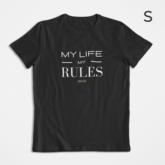 BD-Unisex T-Shirt "MY LIFE MY RULES" sommerlich leicht